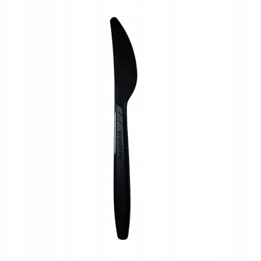 Plastové nože hrubý čierny pevný príbor LUX 17,8 cm 100 kusov