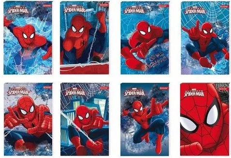 Zápisník Spiderman Spider Man A7, hladký s podtlačou