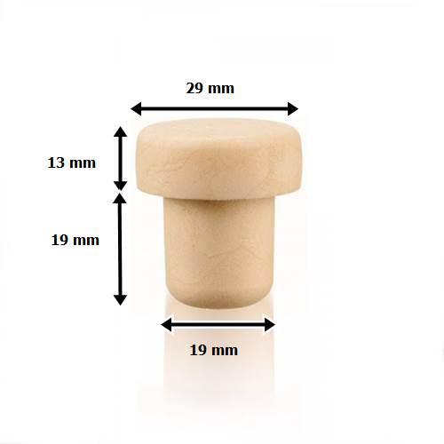 HUBOVÁ KORKA 1 ks. ZÁTKA NA FĽAŠU, priemer 19mm