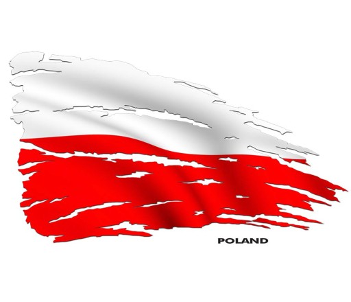 NÁLEPKY NÁLEPKY POĽSKÁ VLAJKA PL SET 2 ks. UV