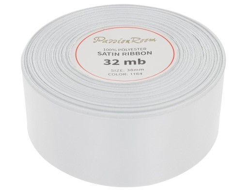 Ozdobná saténová stuha 38mm 32mb strieborná