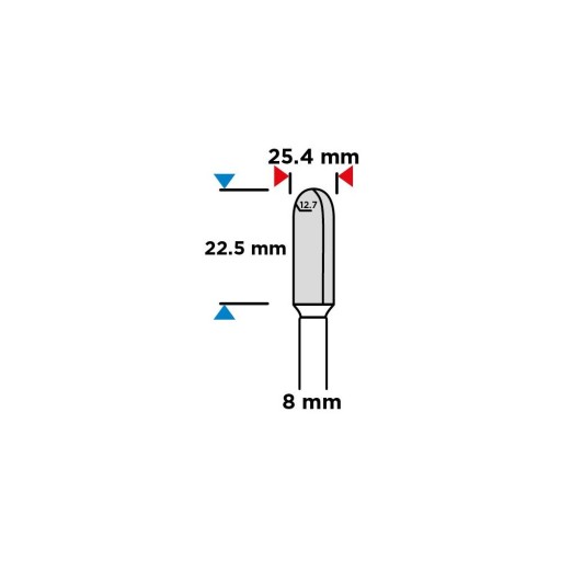 Fréza na dlhé drážky typu U, HM, 25,4 x 22,5 mm, t