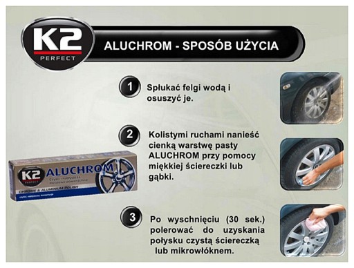 HLINÍKOVÁ ALUCHROM K2 LEŠTIACA PASTA PRE CHROM A E