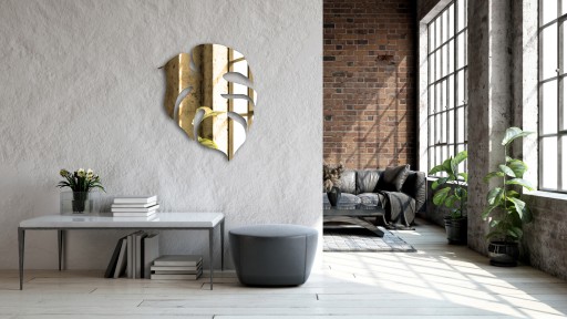 Akrylátové ZRKADLO monstera list 20x23 LZ-103