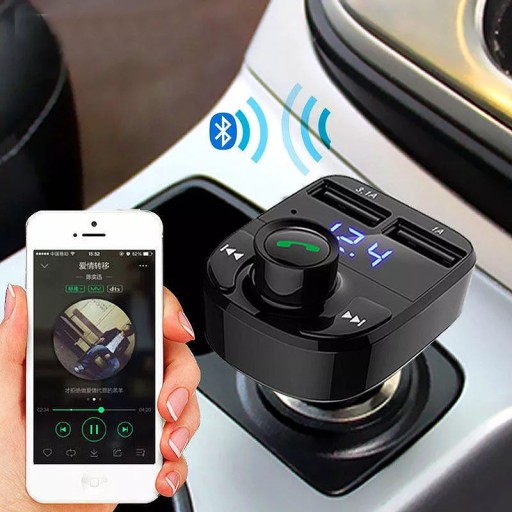 FM vysielač, Bluetooth MP3 nabíjačka 2x USB