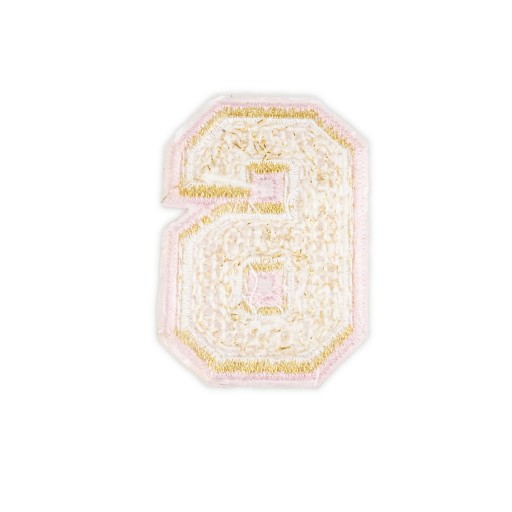 PATCH vyšívané číslo 6 šesť číslo šesť