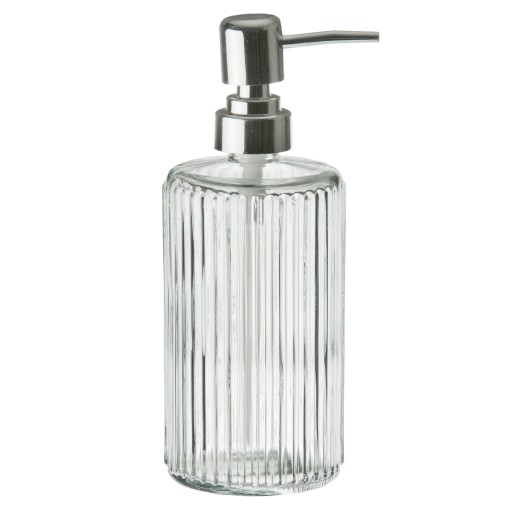 SKLENÝ DÁVKOVAČ 450ml na pásikavé tekuté mydlo