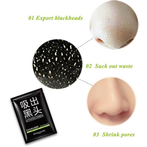 BIOAQUA BLACKHEAD PORE BLACK CARBON NOS MASKA