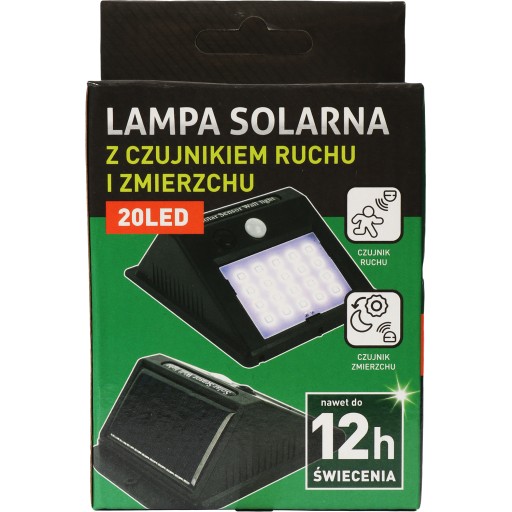 20LED SOLÁRNE LAMPY S POHYBOVÝM A SNÍMAČOM SÚMRAK