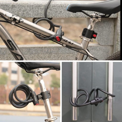 BIKE LOCK LOCK BEZPEČNOSTNÁ REŤAZ KÁBEL NA BICYKEL DLHÝ 1 m