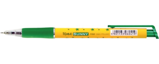 TOMA SUNNY FINE 060 AUTOMATICKÉ GULIČKOVÉ PERO SO ZELENÝMI HVIEZDAMI