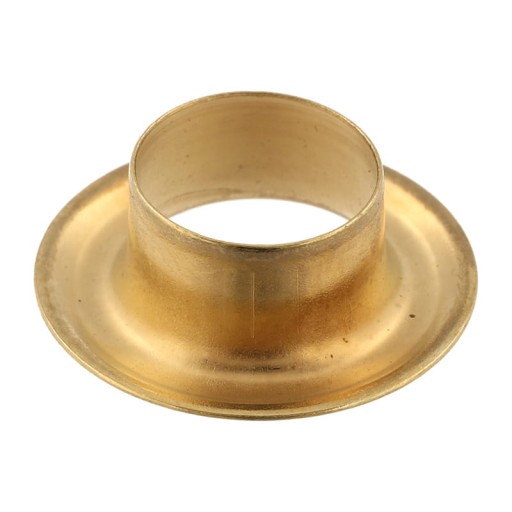 Kožené očká na šitie, priemer 16 mm, zlaté, 10 ks