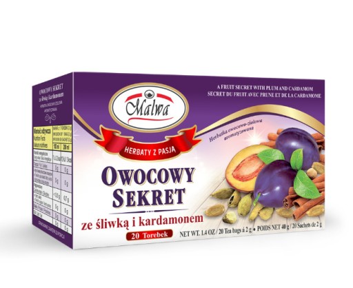 Ovocný tajný čaj so slivkou a kardamónom Malwa