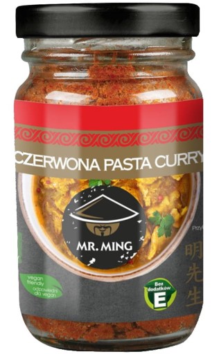 Thajská horúca červená kari pasta Červená kari pasta malá dóza 115g MR. MING
