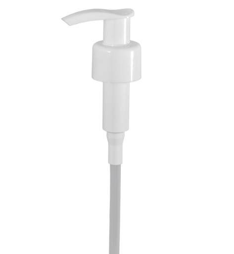 Fľaša s pumpičkou 150ml, HDPE, 24/410, biela