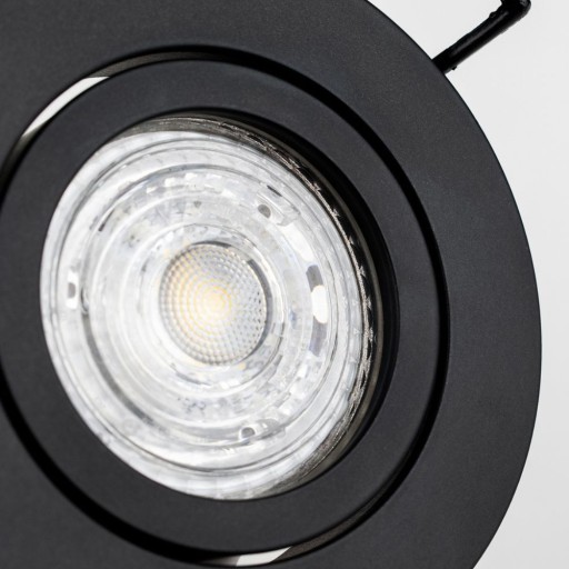 Okrúhle stropné svietidlo AKTYN 1 OV Black IP20 EDO777122