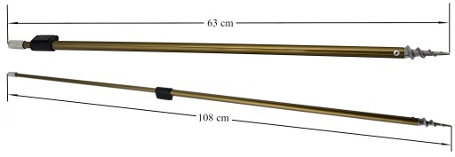 STOJAN NA RYBÁRSKY STĹP 63-108 cm SILNÝ teleskopický zámok so západkou