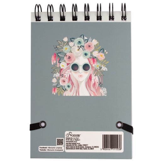 KOŁONOTES ŠKOLSKÝ ZÁPISNÍK A6/96k FLOWER BENIAMIN