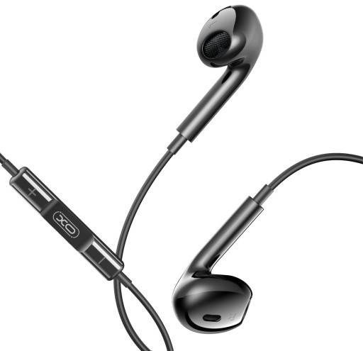 XO EP74 USB-C káblové slúchadlá do uší, čierne, odolné, klasické