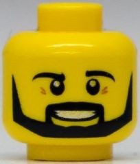 Lego New head Yellow Head Beard 3626cpb1213