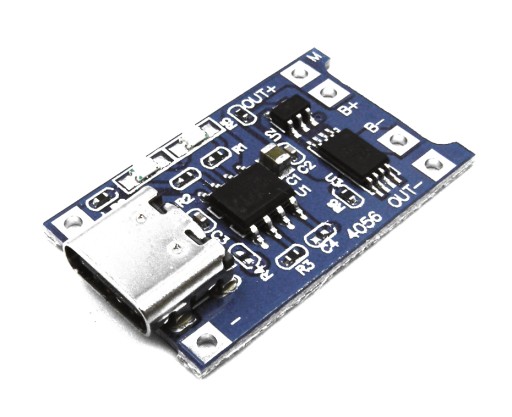 Nabíjačka článkov 18650 TP4056, ochrana USB-C