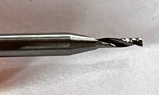 Jednobitová fréza, pravá, 1,5 mm, 6 mm tvrdokovová stopková fréza