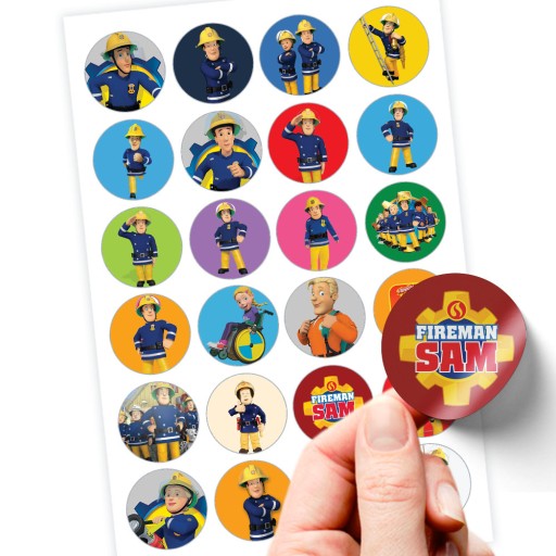 ZNAČKOVÉ NÁLEPKY FIREMAN SAM FIREMAN, SKVELÁ KVALITA
