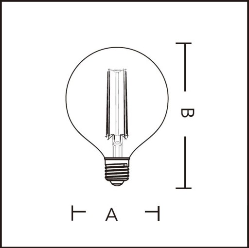 LED G80 4W FILAMENT EDISON RETRO DEKORATÍVNA žiarovka