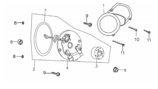 SKRUTKA na montáž STatora motora MRF 140 PITBIKE