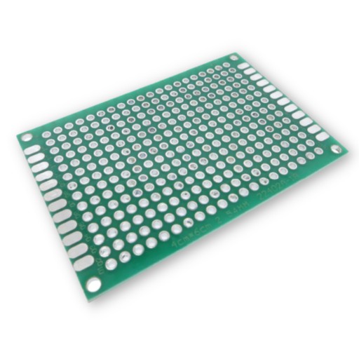 Prototyp DPS 4x6 cm, obojstranný, 280 otvorov, potlač 2,54 mm