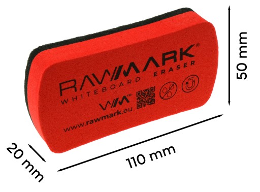 Za sucha stierateľná guma na tabuľu, magnetická guma