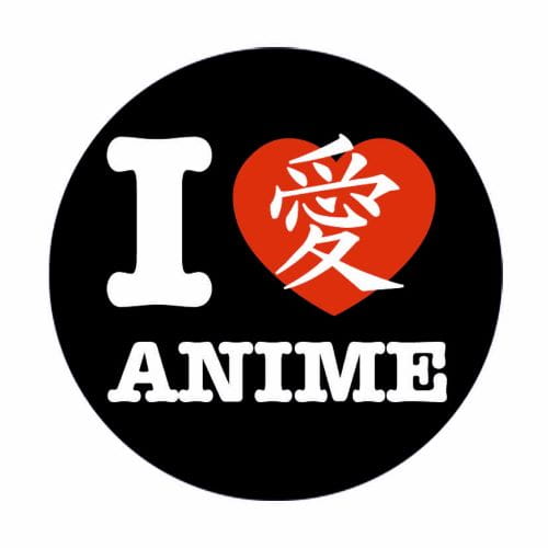 Milujem anime pin 58 mm