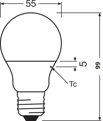 GLS VALUE E27 LED žiarovka 4,9W = 40W 2700K 830 TEPLÁ FARBA 470lm OSRAM