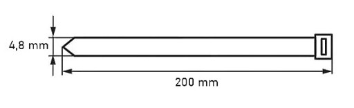 Sťahovacie pásky Sťahovacie pásky 4,8 x 200 mm UV odolné čierne 25 ks.