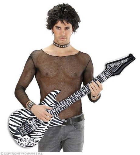 ELVISA'S BIELA ZEBRA PRUHOVANÁ INDUSTRY GITARA