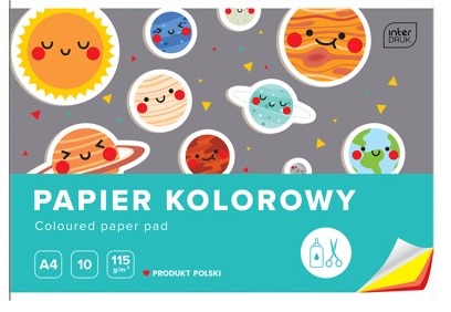 Farebný papier A4 Interprint 10 listov 115 g/m²