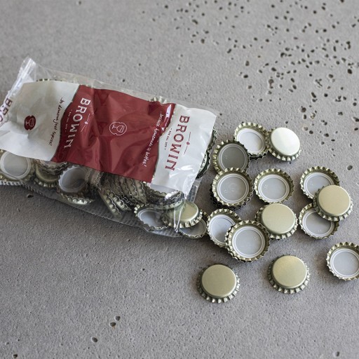 UPÍNACIE FĽAŠE PIVA 26mm SET 100 ks BROWIN
