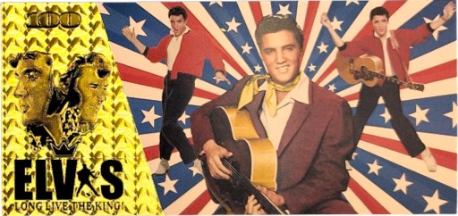 ELVIS PRESLEY Jedinečná pozlátená zberateľská bankovka