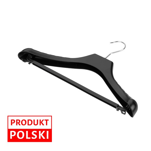 Závesný vešiak s priečkou na bundy a kabáty 38 cm - sada 5 kusov