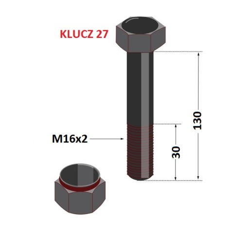 Skrutka 16130-27 pre cepové kosačky