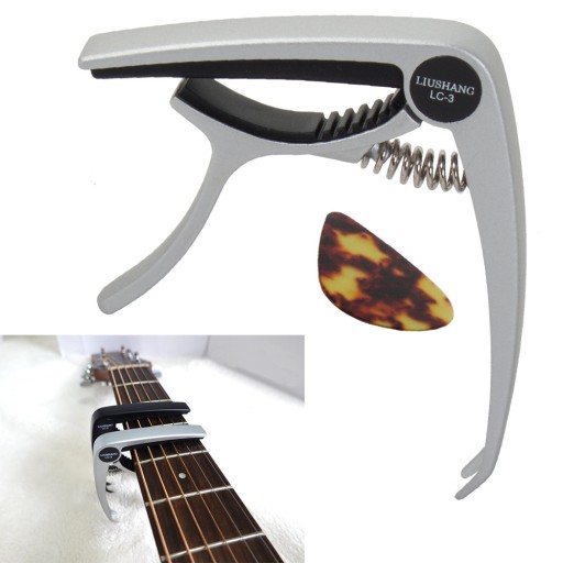 Kovová klasická gitara kapodaster + trsátko