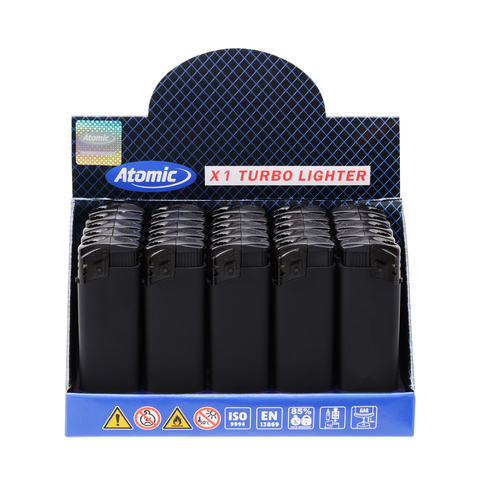 Žiarivý zapaľovač Atomic X1 s pogumovaným povrchom