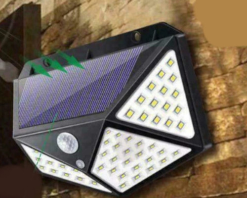 SOLÁRNE SVIETIDLO SO SNÍMAČOM POHYBU SÚMRAK, ZÁHRADNÁ FASÁDA, 100 LED