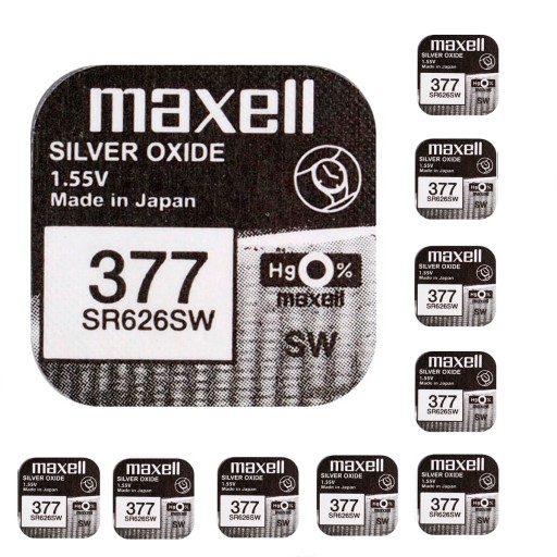 BATÉRIA MAXELL 377 SR626SW 1,55V 10 KS