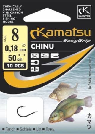 HÁČIKY Č.8 / 0,18mm PRIPRAVENÉ NÁVISLO NA PLÁNU CHINU 50cm 10ks KAMATSU