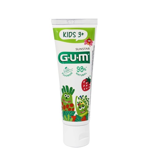 Jahodová zubná pasta pre deti 3+ GUM KIDS Sunstar 50 ml