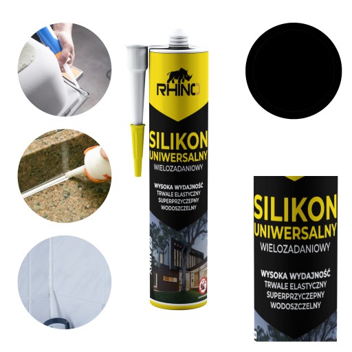 Univerzálny silikón BLACK 290ml flexibilný SUPER BLACK