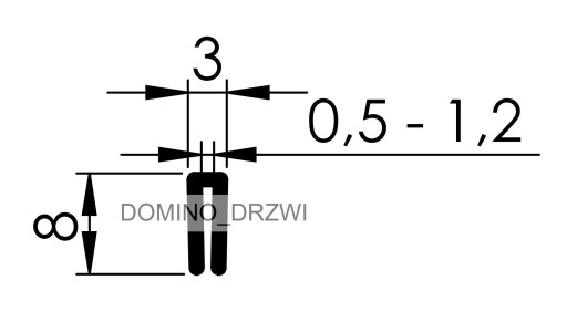 UNIVERZÁLNE GUMOVÉ TESNENIE NA HRANU 8x3x1mm