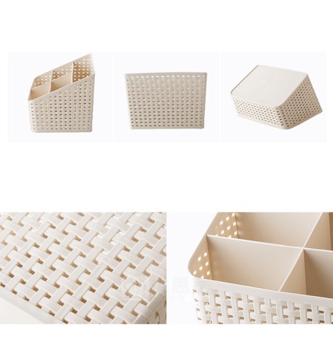 ORGANIZÁTOR NA STOLÚ KOZMETIKU S PRIESTORMI ELEGANTNÁ NÁSTROJE ružová