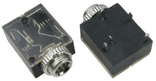 Panelová stereo mini jack zásuvka s prepínačom /0050